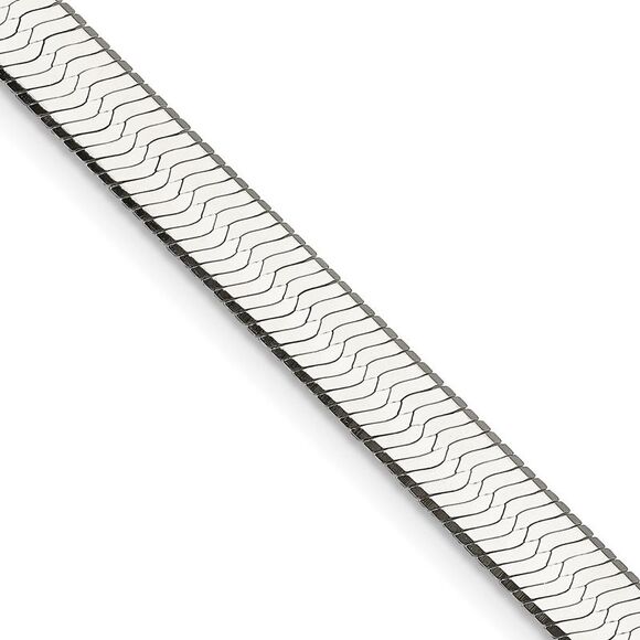 Kazi Luxury Sterling Silver 7mm Magic Herringbone Chain